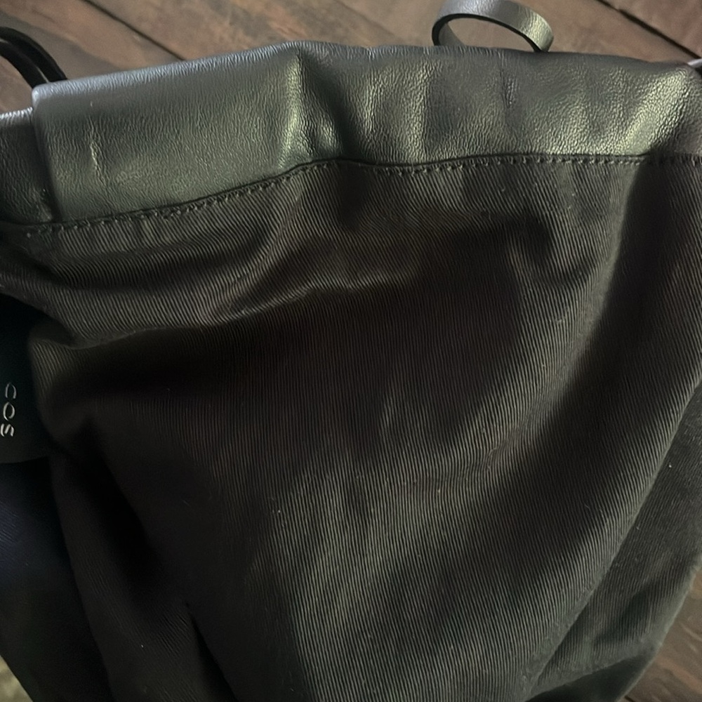 COS Lamb Leather Bucket Tote Bag - Picture 5 of 17